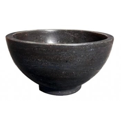 Wiesbaden Raw waskom rond 20x11 cm hardsteen gezoet