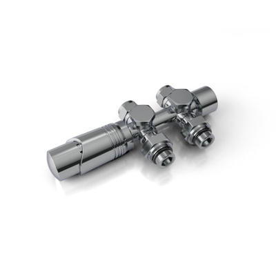 FugaFlow Eccelente Acces universele radiator aansluitset recht en haaks chroom