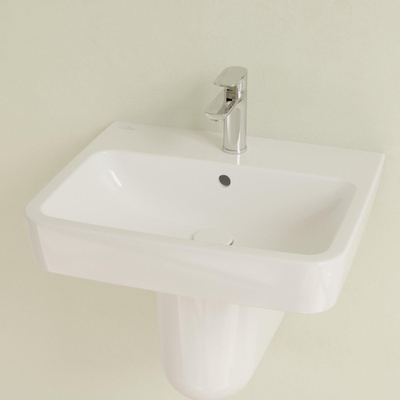 Villeroy & Boch O.novo wastafel 55x46cm met overloop 1 kraangat wit