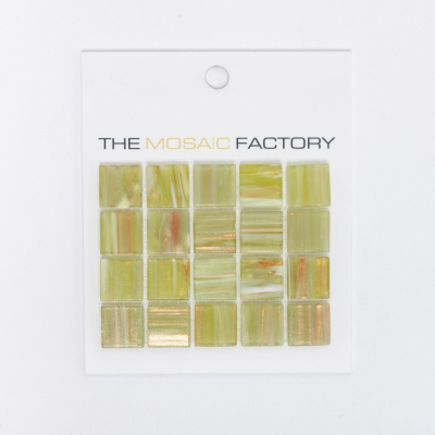 SAMPLE The Mosaic Factory Amsterdam mozaïektegel 2x2x0.4cm voor wand en vloer voor binnen en buiten vierkant Glas Licht Groen