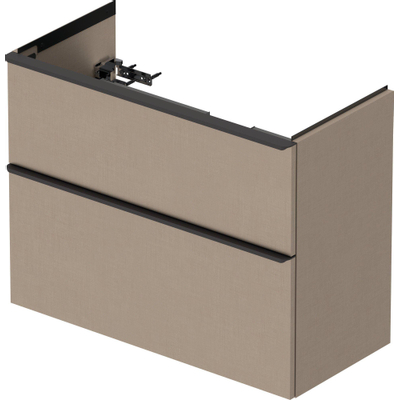 Duravit D-Neo wastafelonderkast 81x62.5x37.2cm 2 lades Linnen Mat