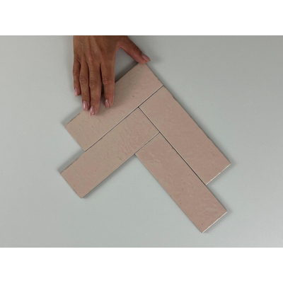 Equipe Cerámicas Kalma wandtegel - 6x18.6cm - Rose glans (roze)