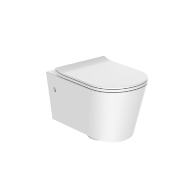 Nemo Spring Moon PACK hangtoilet 545 x 360 x 365 mm wit porselein zonder spoelrand met dunne softclose en takeoff zitting in duroplast