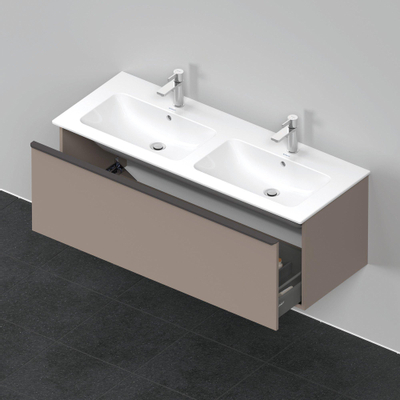 Duravit D-Neo wastafelonderkast 128x44x46.2cm 1 lade Basalt Mat