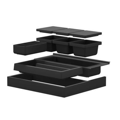 INK lade - indeling model M - zwarte antislip mat - Antraciet