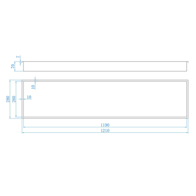 Best Design Moya inbouwnis 28x121x7cm goud mat