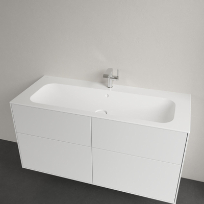 Villeroy & Boch Finion Meubelwastafel - 1200 x 500 x 160 mat stone white (wit) CeramicPlus - met verdekte overloop - ongeslepen