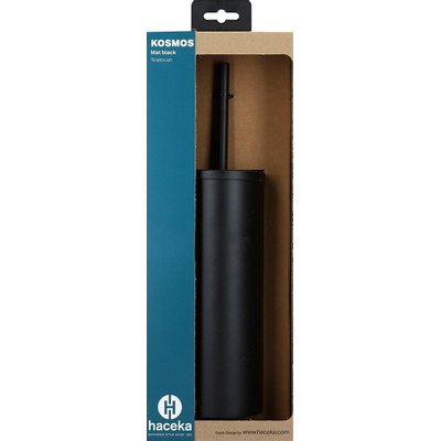 Haceka Kosmos Toiletborstelhouder - gesloten - wandmodel - mat zwart