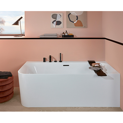 Villeroy & Boch Loop & friends half vrijstaand bad - 180x80cm - hoek rechts - Acryl Wit Alpin glans