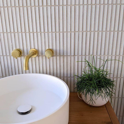 The Mosaic Factory Sevilla mozaïektegel - 29.6x29.9cm - wandtegel - Rechthoek - Porselein Vintage White Glans