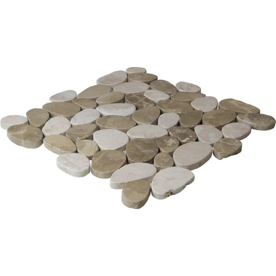 The Mosaic Factory Natural Stone mozaïektegel - 30.5x30cm - wand en vloertegel - Organisch - marmer - Brown Mix (bruin)