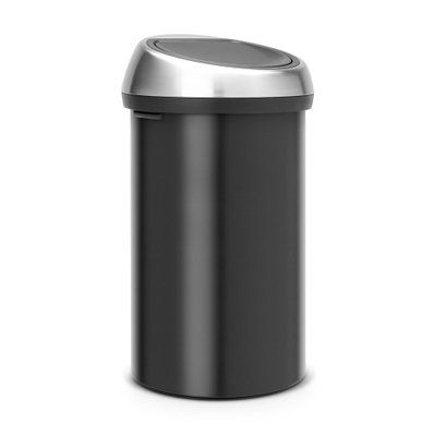 Brabantia Touch Bin Afvalemmer - 60 liter - matt black/matt steel fingerprint proof