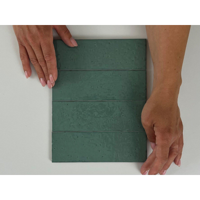 Equipe Cerámicas Kalma wandtegel - 6x18.6cm - Blue Lake glans (blauw)