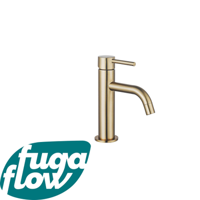 FugaFlow Eccelente Sobrado Badkamer Slim Wastafelkraan - 17.3cm - opbouw - messing geborsteld PVD