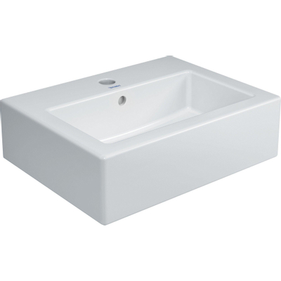 Duravit Vero fontein 45x35cm met kraangat en overloop Wondergliss wit