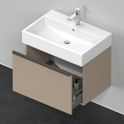 Duravit D-Neo wastafelonderkast 68.4x44x44.2cm 1 lade Linnen Mat