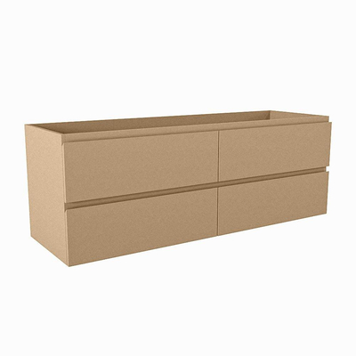 Mondiaz HAY wastafelonderkast - 140x45x50cm - 4 lades - uitsparing links en rechts - softclose - Oro
