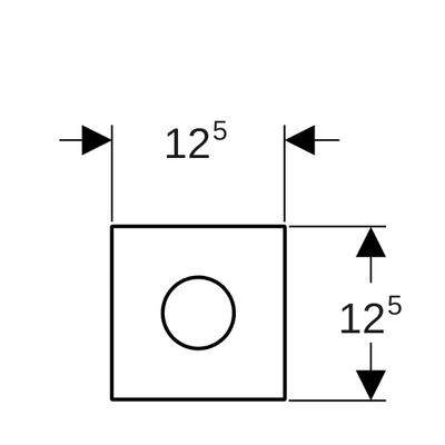 Geberit type 40 urinioir bedieningsplaat - batterij - rond - lava
