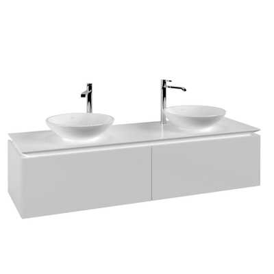 Villeroy & Boch Legato onderkast met 2 laden voor 2 waskommen 160x50x38cm matwit