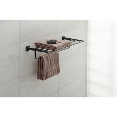Duravit Starck T Handdoekhouder - 4 rijen - 61cm - zwart mat