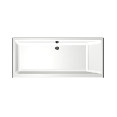 Xenz Kristal inbouwbad - 170x75cm - met overloop - zonder afvoer - Acryl Wit