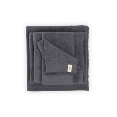 Walra Soft Cotton Washand set van 2 16x21cm 550 g/m2 Antraciet OUTLETSTORE