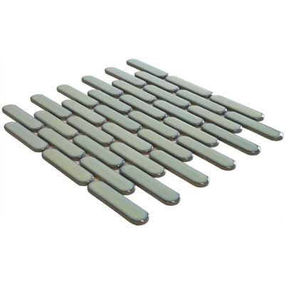 The Mosaic Factory Sevilla mozaïektegel - 30x30cm - wandtegel - Ovaal - Porselein Light Green Glans