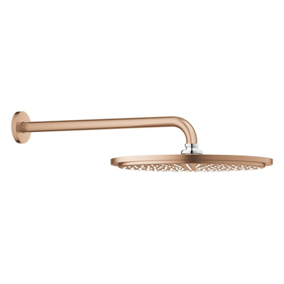 GROHE Rainshower hoofddoucheset: hoofddouche Ø31cm met douchearm wandmontage 38cm brushed warm sunset