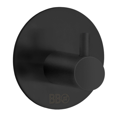 Smedbo Beslagsboden Handdoekhouder - 4.8x4.8x3cm - zelfklevend - RVS Mat Zwart