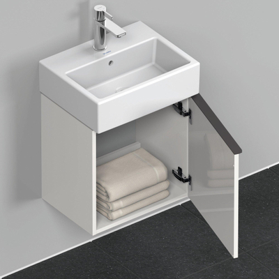 Duravit D-Neo wastafelonderkast 43.4x44x32.2cm Rechtsdraaiend 1 deur wit Hoogglans