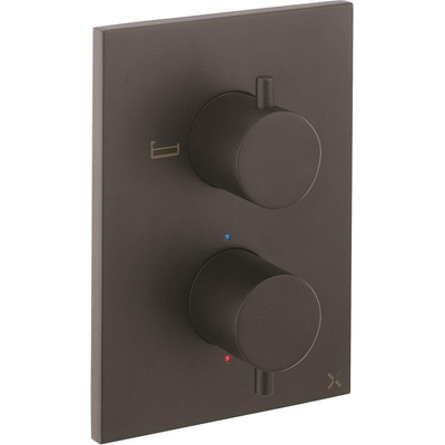 Crosswater MPRO Crossbox Badkraan inbouw - thermostatisch - zwart mat