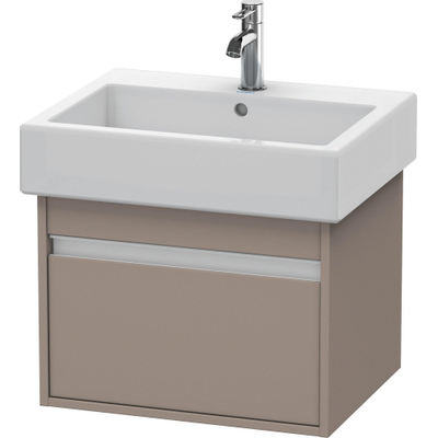 Duravit Ketho Wastafelonderkast 55x44x41cm 1 lade Standaard greep met softclose spaanplaat Basalt Mat