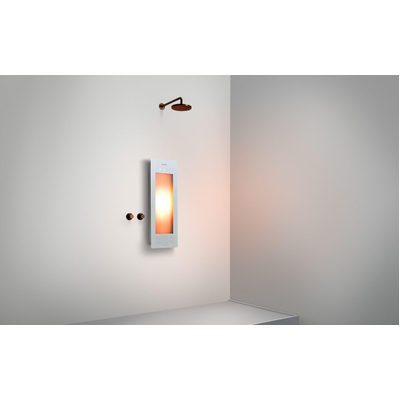 Sunshower Round Small Plus infrarood en UV licht opbouw incl. wandbeugel 95x33x12cm inclusief 5 jaar garantie White