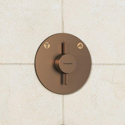 Hansgrohe Duoturn S inbouwkraan voor 2 functies brushed bronze