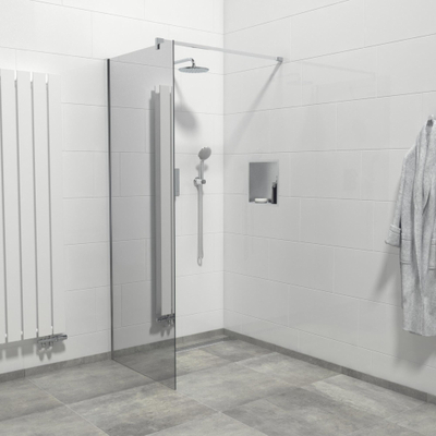 Saniclass Bellini Inloopdouche - 80x200cm - veiligheidsglas - spiegel buitenzijde - anti kalk - chroom