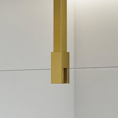 Fortifura Galeria Stabilisatiestang - plafond - tbv inloopdouche 125cm - Geborsteld Messing PVD (Goud) OUTLETSTORE
