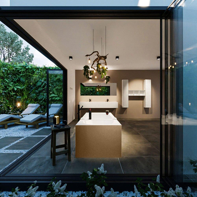 MONDIAZ FREEZE Vrijstaand bad - 180x85cm - kleur Oro / Talc