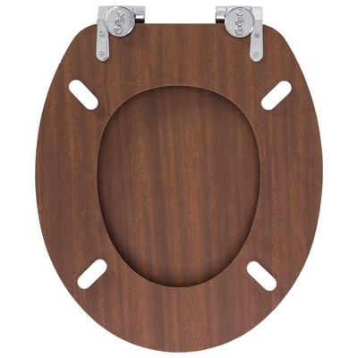 Tiger Toiletbril Douglas Softclose MDF Walnoot 37.6x5.2x44.8cm