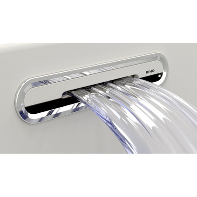 Riho Devotion vrijstaand bad - 180x71cm - met chromen badvuller - acryl wit hoogglans