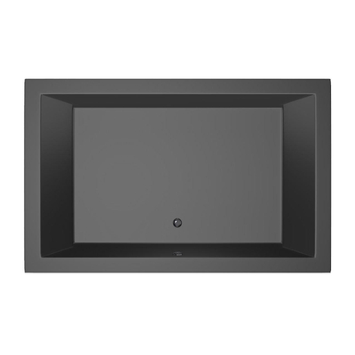 Xenz Society ligbad - 190x120cm - met overloop - zonder afvoer - Acryl Ebony mat