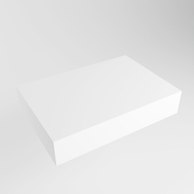 Mondiaz TOP 41 Topblad - 40x41x12cm - geschikt voor afdekplaat - Solid surface - Talc