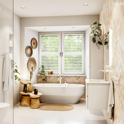 MONDIAZ VICA 60cm badmeubel onderkast Talc 2 lades. Wastafel DENIA midden 1 kraangat, kleur Glanzend Wit.