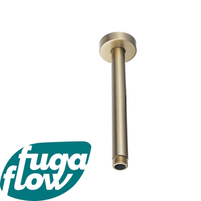 FugaFlow Eccelente Sobrado Badkamer Plafondarm - rond - 20cm - PVD geborsteld messing