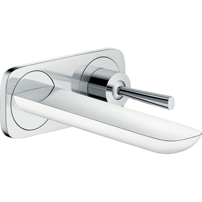 Hansgrohe PuraVida afbouwdeel voor inbouw wastafelkraan met afvoerplug 50001 uitloop 16,5cm wit chroom