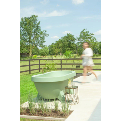 Gardentub vrijstaand (tuin)bad - 194x94x66cm - kunststof - geschikt voor buiten - mat lime groen