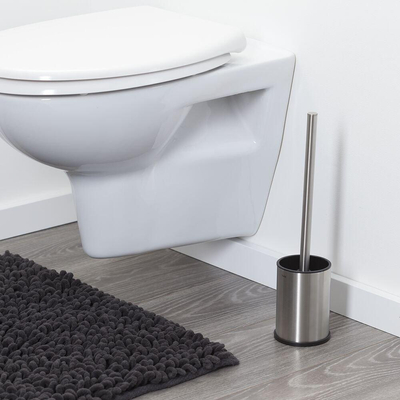 Tiger Colar Toiletborstel met houder vrijstaand RVS geborsteld 9.3x38.4x9.3cm