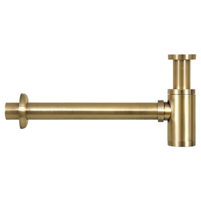 Differnz Ravo fonteinset - 38.5x18.5x9cm - Rechthoek - 1 kraangat - Gebogen matte goude kraan - beton donkergrijs