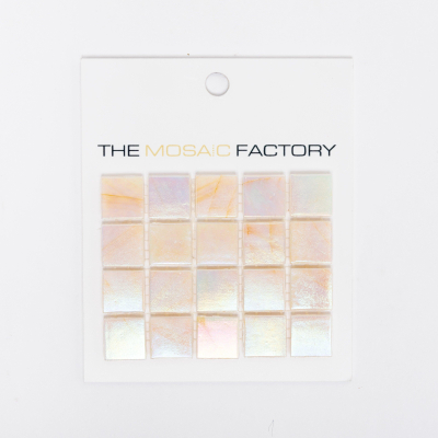 SAMPLE The Mosaic Factory Amsterdam mozaïektegel 2x2x0.4cm voor wand en vloer voor binnen en buiten vierkant Glas Licht Roze