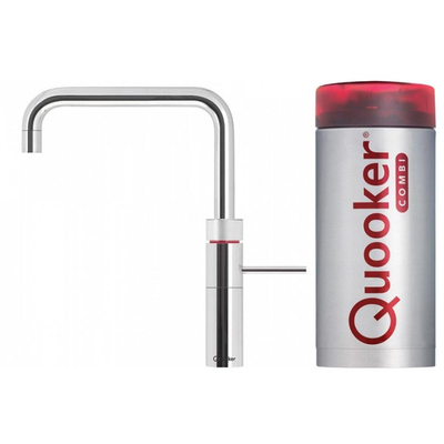 Quooker NL Fusion square kokendwaterkraan opbouw uitloop draaibaar met Combi+ reservoir Chroom