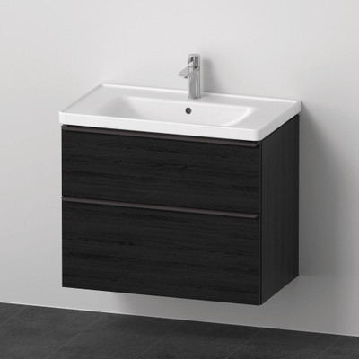 Duravit D-Neo meubelset m. wastafelonderbouwkast m. 2 laden m. softclose 80x20x48cm incl. wastafel zwart eiken mat